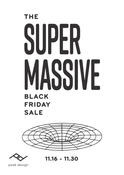Peak Design Super Massive Black Friday Sale 2020
Everyday Bags, Travel Bags, Travel Tripod